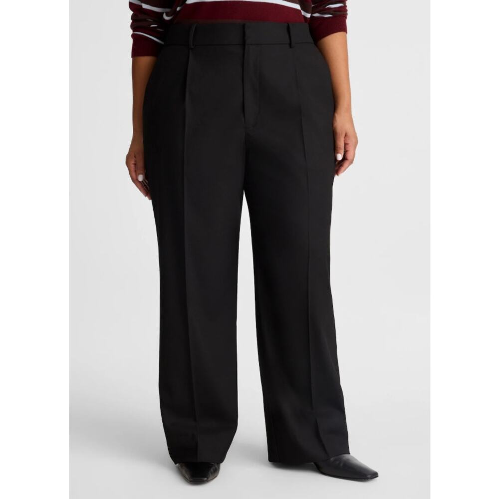 Madewell Slouchy Straight Pants NWT Womens Plus Size 28 Black Brushed Twill